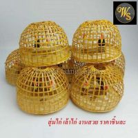 Wisoot สุ่มไก่ เล้าไก่ จำลอง พร้อมไก่ 1 คุ๋ สำหรับ แก้บน ขนาดโดยประมาณ สูง 10 ซม. ฐานกว้าง 7 ซม.