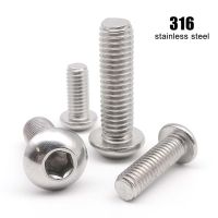 1/5/10pcs High Quality M3 M4 M5 M6 M8 M10 ISO7380 316 A4 Stainless Steel Allen Head Bolt Hexagon Hex Socket Head Button Screw Screw Nut Drivers