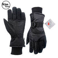 KIM YUAN Ski Snowboard ถุงมือฤดูหนาว-กันน้ำ,3M Thinsulate,ถุงมือสภาพอากาศหนาวเย็นสำหรับผู้ชายและผู้หญิง