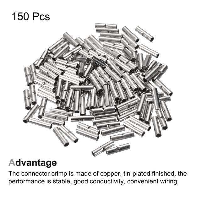 yf-100-200pc-non-insulated-butt-splice-wire-ferrules-electrical-cable-terminal-bare-tinned-crimp-22-10awg