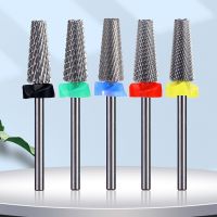 Super 6mm 5 in 1 Cross Cut Carbide Nail Drill Bit Milling Cutter For Manicure Remove Acrylics Polish Gel