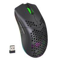 HXSJ T66 Mouse 2.4G Wireless MOUSE Lightweight Design Cellular RGB Glow 6 Button Mouse Basic Mice