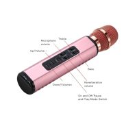 K6 Multi functional Bluetooth Karaoke Microphone With Double Speakers Wireless Portable Inligent Mic For Mobile Phone Karaoke