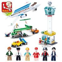 NEW LEGO Sluban City Aviation World Civil Plane Airport Sets with 2 Aircraft Airplane Model Figures Building Blocks Toys for Boys Gifts
