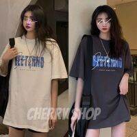 zhouyiping cherryshop พร้อมส่ง?เสื้อยืด?แขนสั้น OVERSIZE สไตล์เกาหลีเสื้อยืดใหม่หลวมอินเทอร์เน็ตฮอตแฟชั่นเสื้อผ้าบนถนน