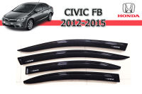 กันสาด Honda Civic 2012-2015 สีดำ