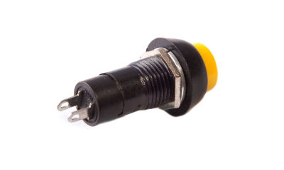 SPST momentary switch (Round Long Yellow) - COSW-0394