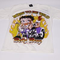 เสื้อยืดการ์ตูน เบ็ตตี้ บู๊พ (Betty Boop) สไตล์วินเทจ ผ้าฝอก (M/L/XL)