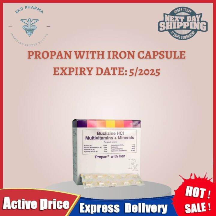 Propan with Iron Capsule [10caps] Expiry Date 5/2025 Lazada PH
