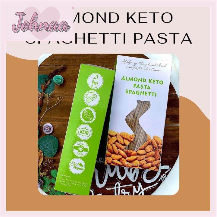 Johnaa Almond KETO Pasta Spaghetti (Plantbased Vegan Gluten Free Soy Free KETO) 200g Lazada PH