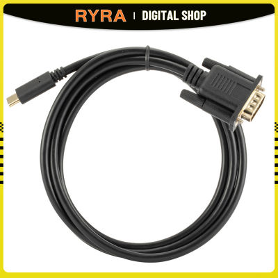 RYRA HD 1080จุด DVI-D DVI เป็น VGA อะแดปเตอร์แปลงสายวิดีโอ10G Bps USB-C เคเบิ้ลแปลงสำหรับพีซีคอมพิวเตอร์จอภาพใหม่