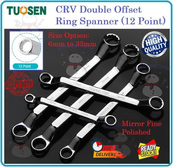 HEAVY DUTY CRV DOUBLE RING SPANNER 6 32MM SOCKET NUT WRENCH RINGS