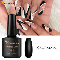 Venerasa Matte Top Coat canni Nail Art Design คุณภาพสูง UV LED BASE Coat ไม่มีชั้นเหนียว Top Coat, แช่ off Matt topcoat