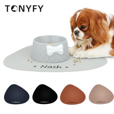 [pets baby] Leather ชามสำหรับดื่ม Placemat