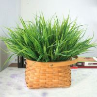 Artificial Fake Plastic Green Grass Plant Flowers Office Home Garden Decor