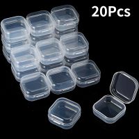 5-20Pcs Small Boxes Square Transparent Plastic Box Jewelry Storage Case Finishing Container Packaging Storage Box for Earrings