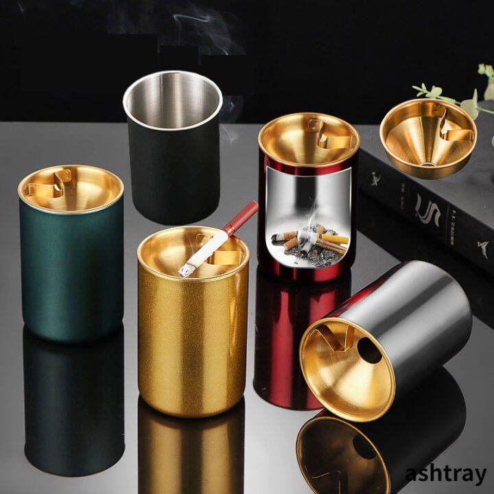 cw-detachable-metal-stainless-steel-ashtray-creative-funnel-windproof-car-ashtray-cup-living-room-anti-fly-ash-office-home-decorhotth