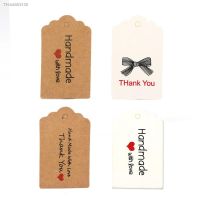 ✒₪✥ 100pcs Kraft Jewelry Tags Heart Love Handmade Thank You Cards Gift Label Tags For DIY Baking Flower Jewelay Accessories Supply