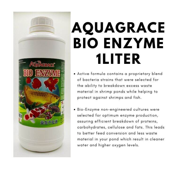 AQUAGRACE BIOENZYME 1LITER (Active formula contains a proprietary