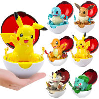 ใหม่ Pokemon Pokeball อะนิเมะ Action Figure Pikachu Charizard Meowth Deformation เครื่องประดับของเล่นเด็กฮาโลวีนคริสต์มาส Gift