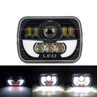 ไฟหน้ารถ Led อลูมิเนียมเชลล์7นิ้วโคมไฟหัวไกลใกล้คาน Off-Road การปรับเปลี่ยนชิ้นส่วนเข้ากันได้สำหรับ Cherokee【fast】