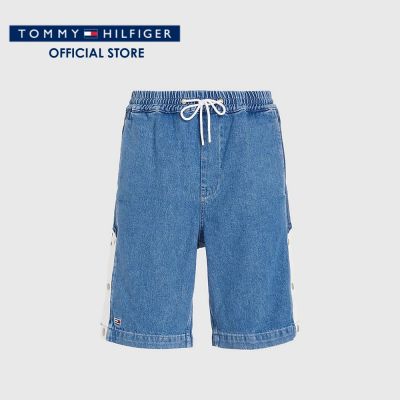 Tommy Hilfiger กางเกงยีนส์ขาสั้นผู้ชาย รุ่น DM0DM16152 1AB - สีน้ำเงิน