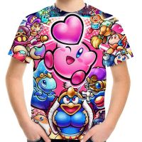 2022 Summer Kids Baby New Game Anime-Kirbys T Shirt 4-20Y Children Kawaii Cartoon 3D T-Shirt For Boy Girls Birthday Tee Clothing