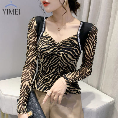 YIMEI Letter-printed screen top for women in autumn and winter of 2023, new fashion, foreign style, slim fitting, long sleeve, diamond inlaid t-shirt, versatile top, t-shirt, womens small shirt, large bottom shirt