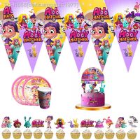 ♨◎ Anime Abby Hatcher Party Supplies Decorations Kids Birthday Disposable Tableware Tablecloth Cups plate Party Theme Favors Girls