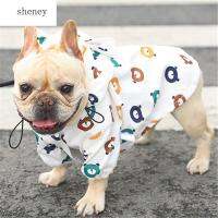 SHENEY Pug Schnauzer เสื้อโค้ทกันน้ำสำหรับลูกสุนัขเสื้อผ้าสุนัขบูลด็อกฝรั่งเศสเสื้อผ้าสุนัขเสื้อผ้าเสื้อกันฝนสุนัขเสื้อแจ็กเก็ตกันฝนผลิตภัณฑ์สัตว์เลี้ยง