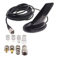 1Set Dual Band Mobile Radio Antenna Fin Style Antenna 136-174 MHz and 400-470MHz Antenna +4 Adapters