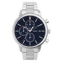 Timex TW2V01700 Chicago  นาฬิกาข้อมือผู้ชาย สายสแตนเลส Silver/Blue