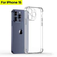 Luxury Clear Phone Case For iPhone 15 Pro Max Shockproof Case On For iPhoen 14 13 12 11 Pro XS Max X XR 8 7 15 Plus Back Cover