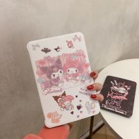 [HOT TALQQQWWEGE 583]Sanrio Kuromi เคส iPad 2021 Air 4ป้องกันซิลิโคน,เคสนิ่มฟิล์มกันรอยกันกระแทกสำหรับ iPad Pro Mini 4 5 10.2นิ้ว