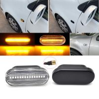 ไฟ Led แสดงสถานะด้านข้างแบบไดนามิกสัญญาณไฟไฟกะพริบต่อเนื่องสำหรับ Ford C-Max Fiesta Focus MK2 Fusion Galaxy 2ชิ้น