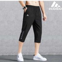 COD SDFERTREWWE [S - 5XL] Running Cropped Shorts Mens Sports Jogger Short Pants Quick Dry Seluar Sukan Pendek Tiga Suku 3/4 Lelaki Lutut