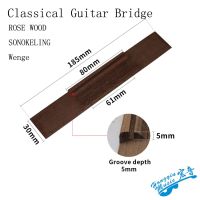 ‘；【- Classical Guitar Bridge Universal Bridge  Rosewood Replacement Parts Guitar Accessories 185*30*9Mm SONOKELING Wenge