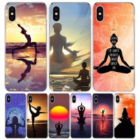 Yoga Meditation Mandala Sun For iPhone 11 13 14 Pro Max 12 Mini Phone Case X XS XR 6 6S 8 7 Plus SE Apple 5 5S Fundas Cover