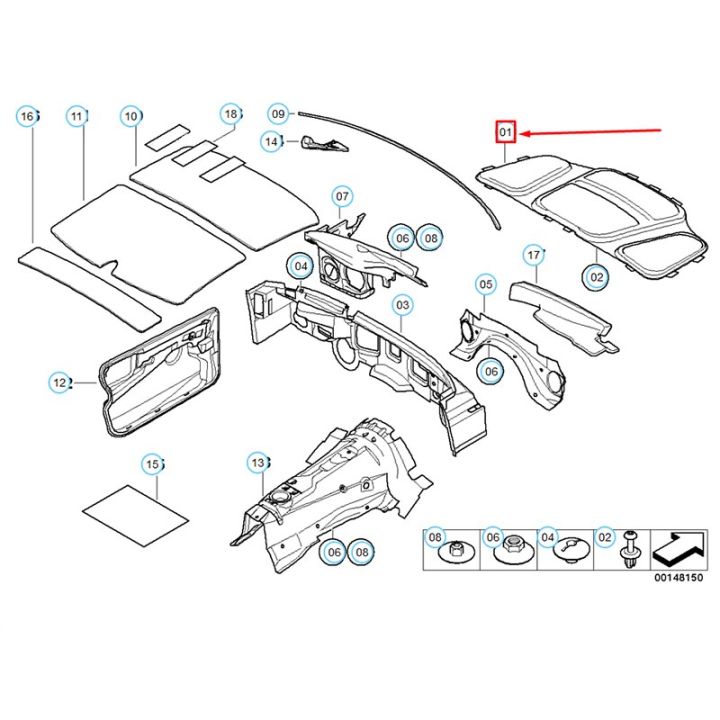 แผ่นผ้าฝ้ายแผ่นฉนวนกันความร้อนเครื่องยนต์ด้านหน้าของรถยนต์สำหรับ-bmw-e60-e61-525i-528i-530i-51487148208เสียงความร้อนกันเสียงที่วางทัพพีความร้อน