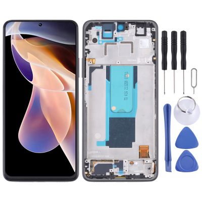 หน้าจอ LCD ต้นฉบับและประกอบครบชุดพร้อมกรอบดิจิตอลสำหรับ Xiaomi Redmi Note 11 Pro China/Redmi Note 11 Pro + 5G/11i/11i HyperCharge (สีดำ)