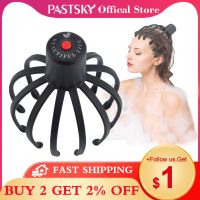 ZZOOI PASTSKY Octopus Claw Scalp Head Massager Electric 12 Red Light Masajeador Cabeza Sonic Vibration Stress Relief Fatigue Relax