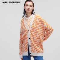 KARL LAGERFELD - KARL LOGO CARDIGAN 231W2010 เสื้อไหมพรม