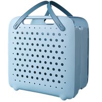 Folding Flexible Plastic Laundry Washing Basket with Handles Bin Wall-Mounted Clothes Storage Hamper Organizer