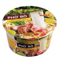 MAMA Pho Bo Beef Rice Noodle Bowl 65g x 6 Bowls