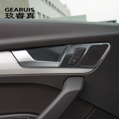 Car Styling Interior Door Handle door bowl Decoration Decals Trim For Audi Q5L Q5 FY 2018-2022 Carbon fiber Interior Accessories