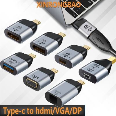 high quality USB C To HDMI-compatible Dp Mini Dp Vga Adapter USB Type C HDMI-compatible Cable 4KConverter For Samsung Huawei P30
