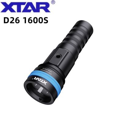 XTAR D26 1600S LED 1600 Lumens Scuba Diving Flashlight Ultra Bright Torch Diver Underwater IPX8 Lantern 100 meter Marine Light Rechargeable Flashlight
