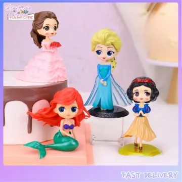 Disney Princess Small Dolls (Moana, Tiana, Ariel, Cinderella, Pocahontas,  Merida, Belle, Rapunzel, Jasmine, Mulan, Snow White or aurora) Assortment  Children Toys, Gift for Girls ages 3 years and above