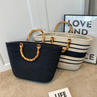 Weave Tote Bag Female Bohemian Shoulder Bags for Women Summer Beach Straw Handbags and Purses Lady Travel Shopping Bags