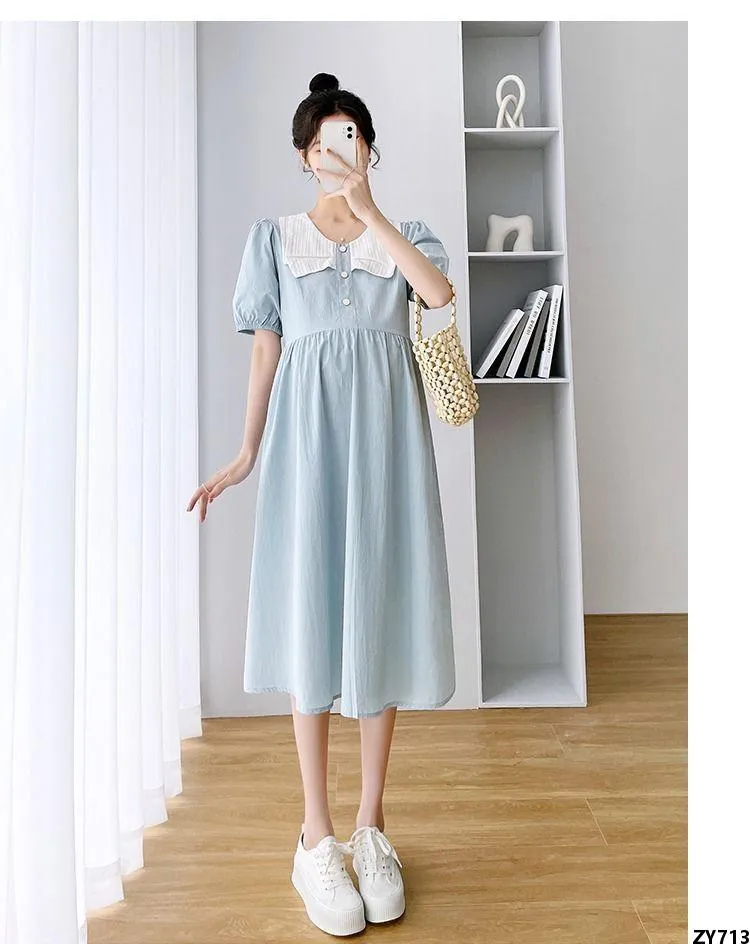 Váy Ngủ Cho Con Bú Bà Bầu Trang Phục Ở Cữ Sản Phụ Tay Ngắn Mùa Hè Váy Ngủ Cho  Con Bú Sau Sinh Cỡ Lớn Mùa Hè Mẫu Mùa Hè 